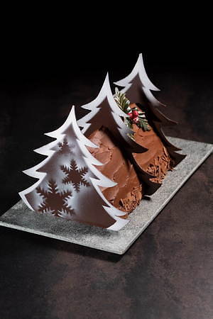 京王プラザホテルのクリスマスケーキ2020、“暖炉”や“本”を模ったユニークなチョコケーキなど 画像5
