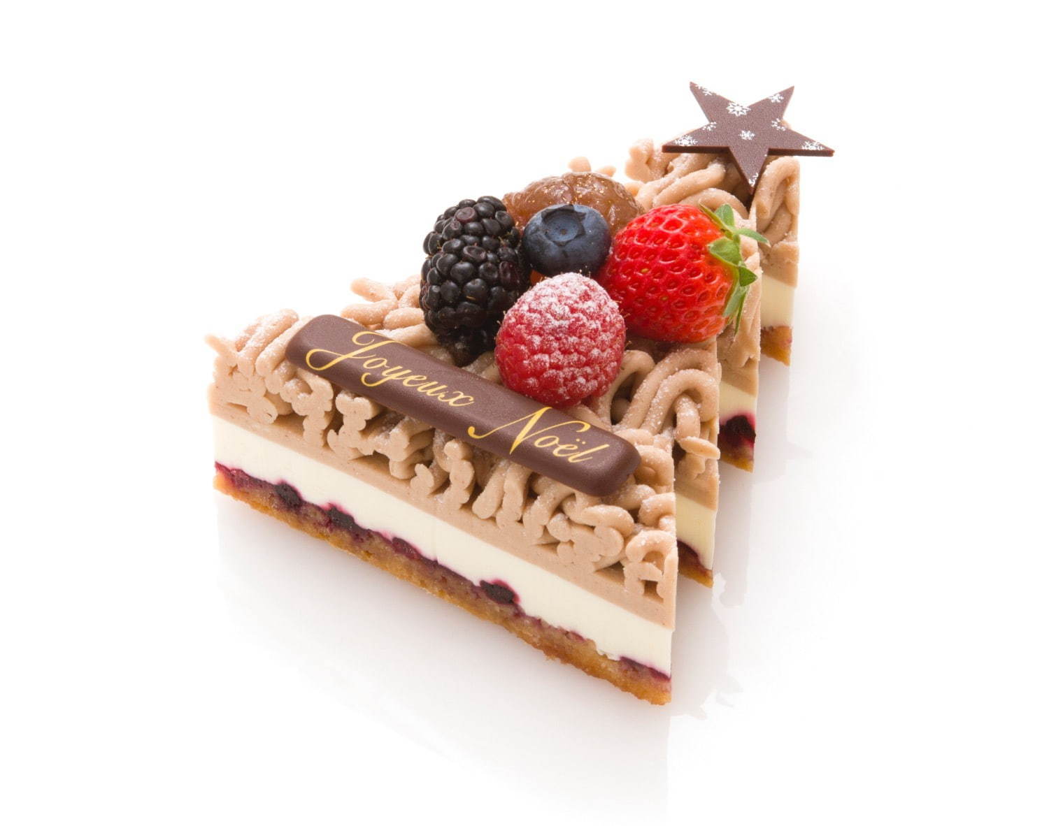 サダハル・アオキのクリスマス2020、ピスタチオ×ショコラのモミの木型ケーキ＆イチゴのマカロンケーキ｜写真6
