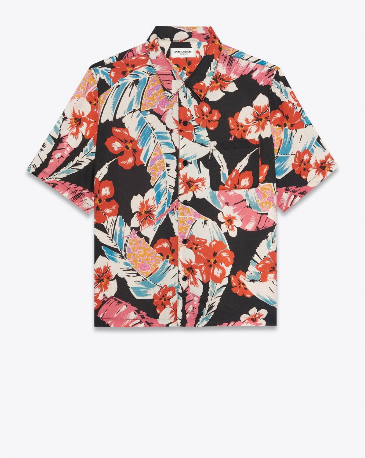 【極美品】Lサイズ　サンローランパリ　オープンカラーシャツ　2021年　花柄