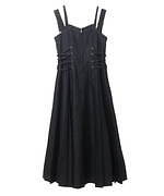 キャンディ ストリッパー新作“パウダリーカラー”の丸襟ファーコート＆プリーツデニムドレス｜写真8