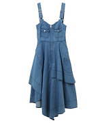 キャンディ ストリッパー新作“パウダリーカラー”の丸襟ファーコート＆プリーツデニムドレス｜写真10