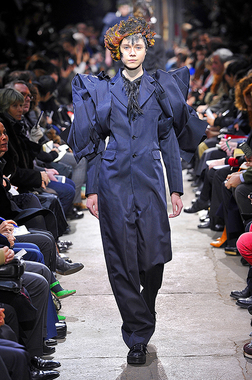 commedesgarcons 2013aw濃紺ショートパンツ コムデギャルソンCOMME des GARCONS 製品染めエステルワイド