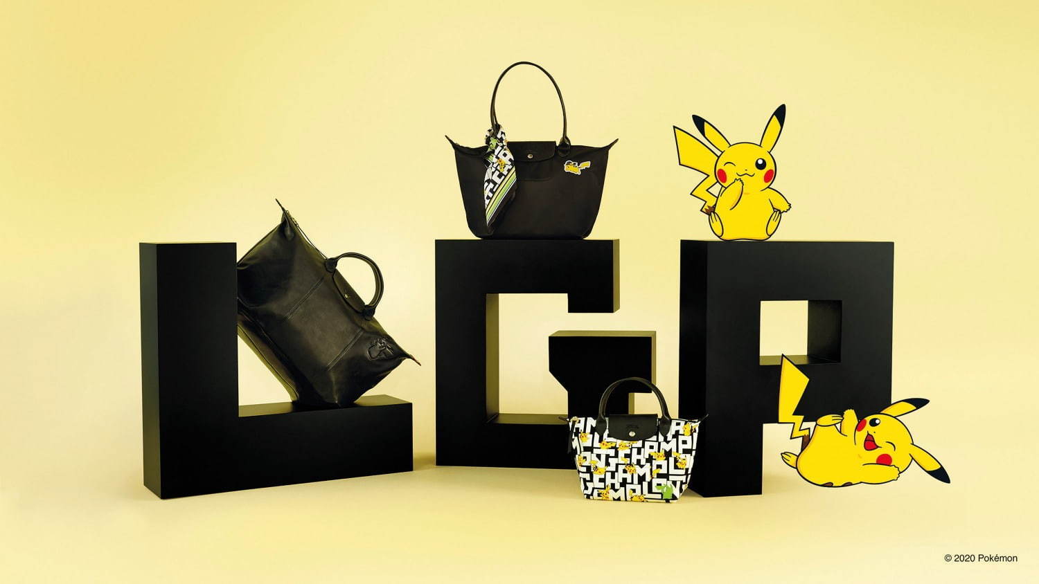 ロンシャン x ポケモン、ピカチュウモチーフの初コラボバッグ ロンシャン x ポケモン、ピカチュウモチーフの初コラボバッグ