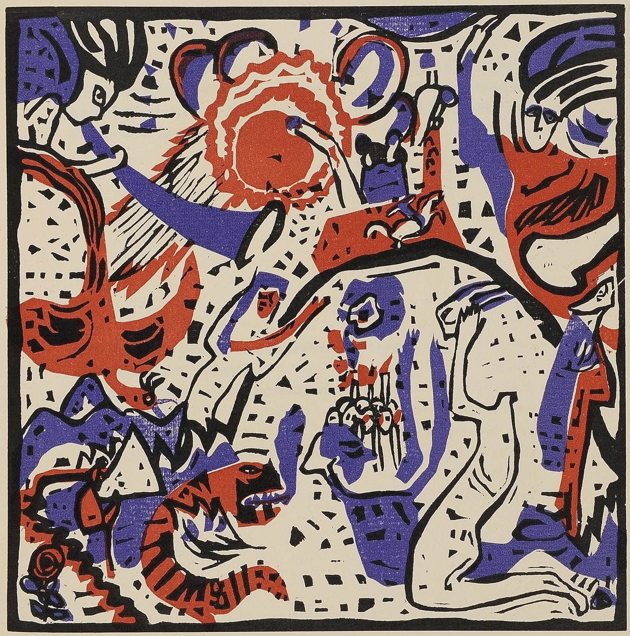 ヴァシリィ・カンディンスキー 『響』より 1913年刊 木版(多色) 町田市立国際版画美術館蔵