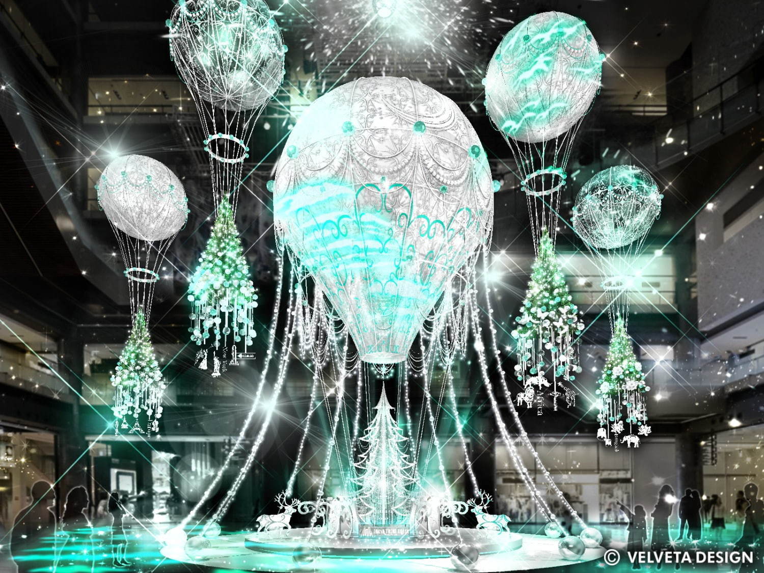 グランフロント大阪のクリスマスイルミネーション、巨大“気球”ツリー＆約40万球のLED輝く街路樹｜写真5
