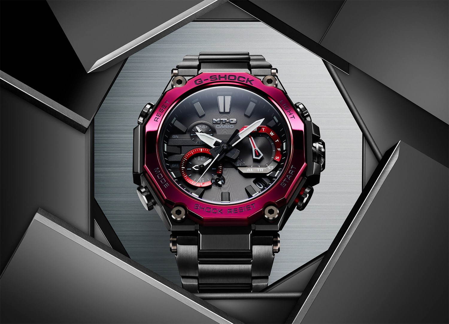 G-SHOCK「MT-G」シリーズの新作腕時計、新たな耐衝撃構造で美しい