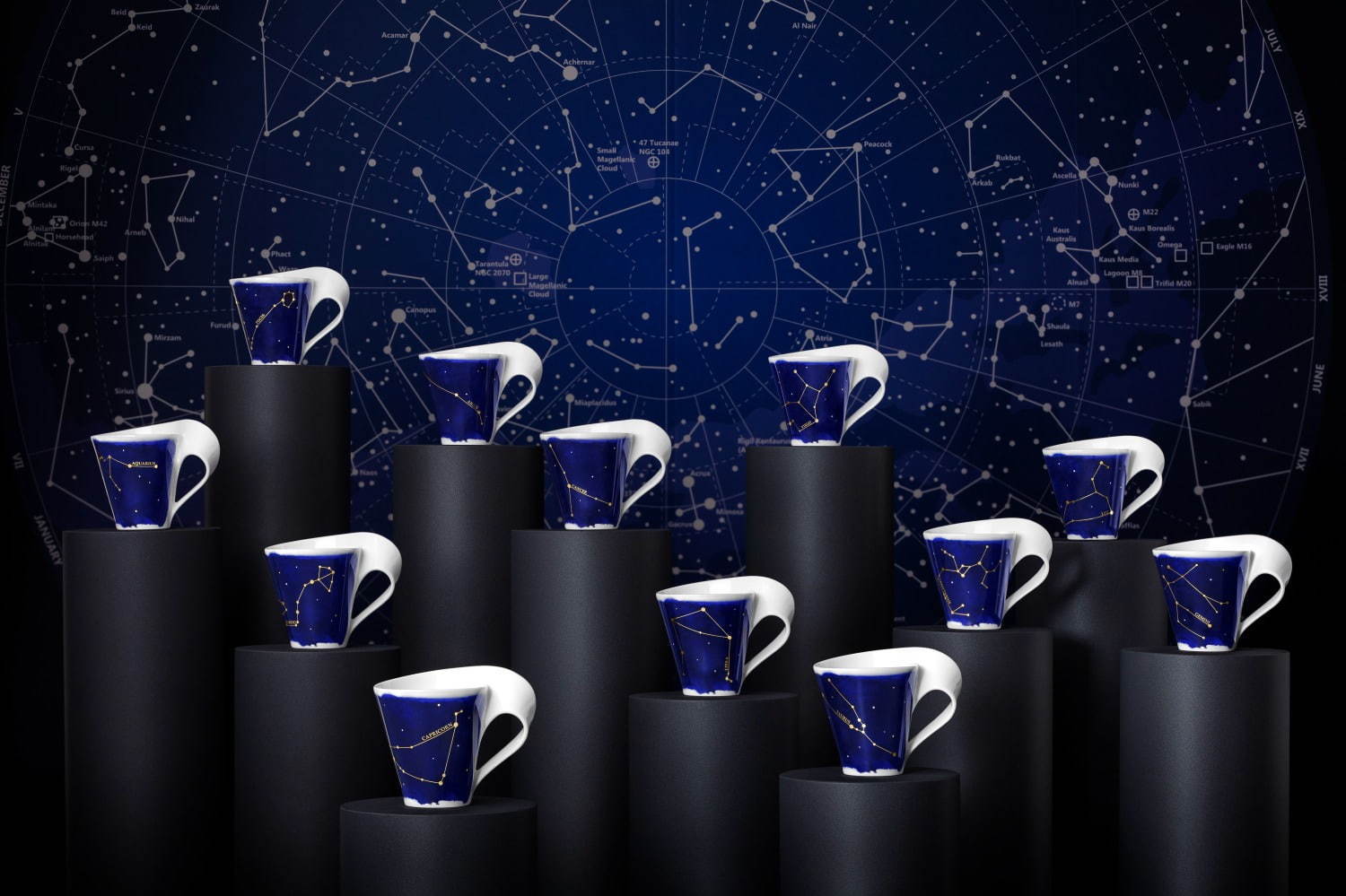 12星座マグカップ”「ニューウェイブ スター」陶磁器ブランドのビレロイ