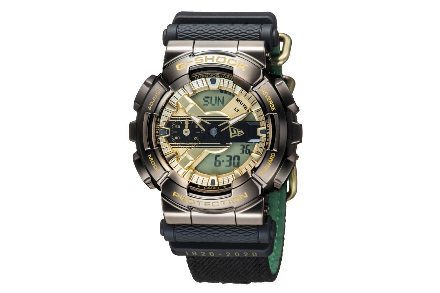 ニューエラ×G-SHOCK“バイザーステッカー”モチーフの腕時計、キャップ生地使用のストラップ付属｜写真17