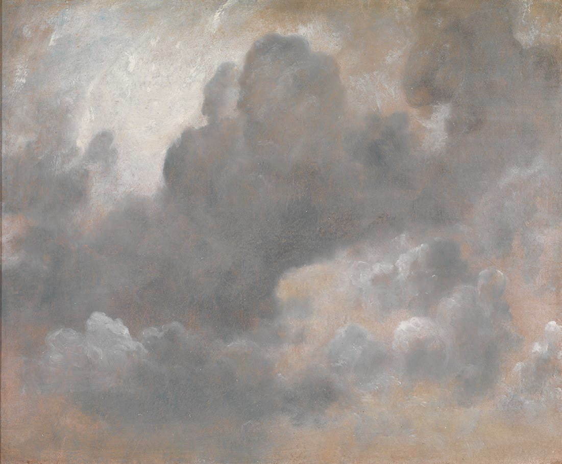 ジョン・コンスタブル《雲の習作》1822年、油彩／厚紙に貼った紙、47.6×57.5cm、テート美術館蔵