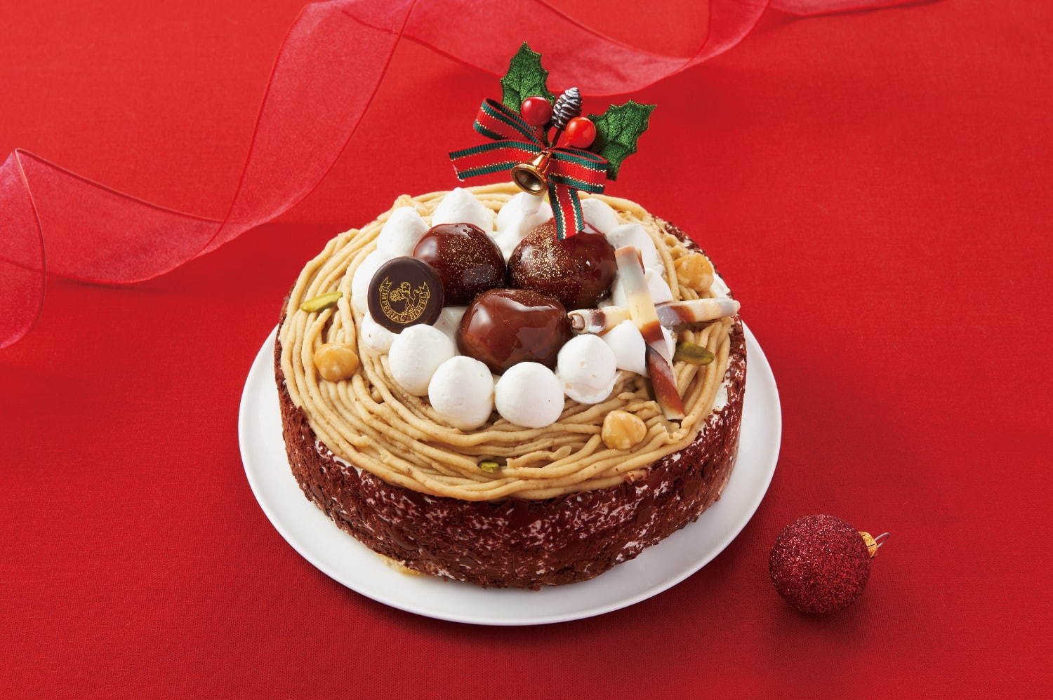 松屋銀座のクリスマスケーキ、“切り株”マロンムースのケーキやうさぎ＆サンタを飾ったショートケーキ｜写真11