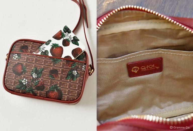 Q-pot.“ビターチョコレート×苺”の革バッグ＆長財布、真っ赤なレザーをアクセントに｜写真6