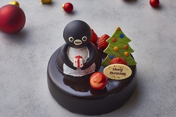 Suicaのペンギン クリスマスケーキが池袋ホテルメトロポリタンに マロン カシスのチョコケーキ ファッションプレス