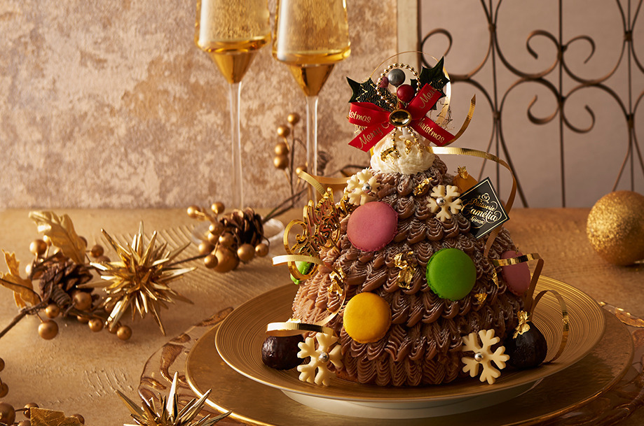 銀座三越のクリスマスケーキ クリスマスツリーモチーフのモンブランや白イチゴのケーキ ファッションプレス