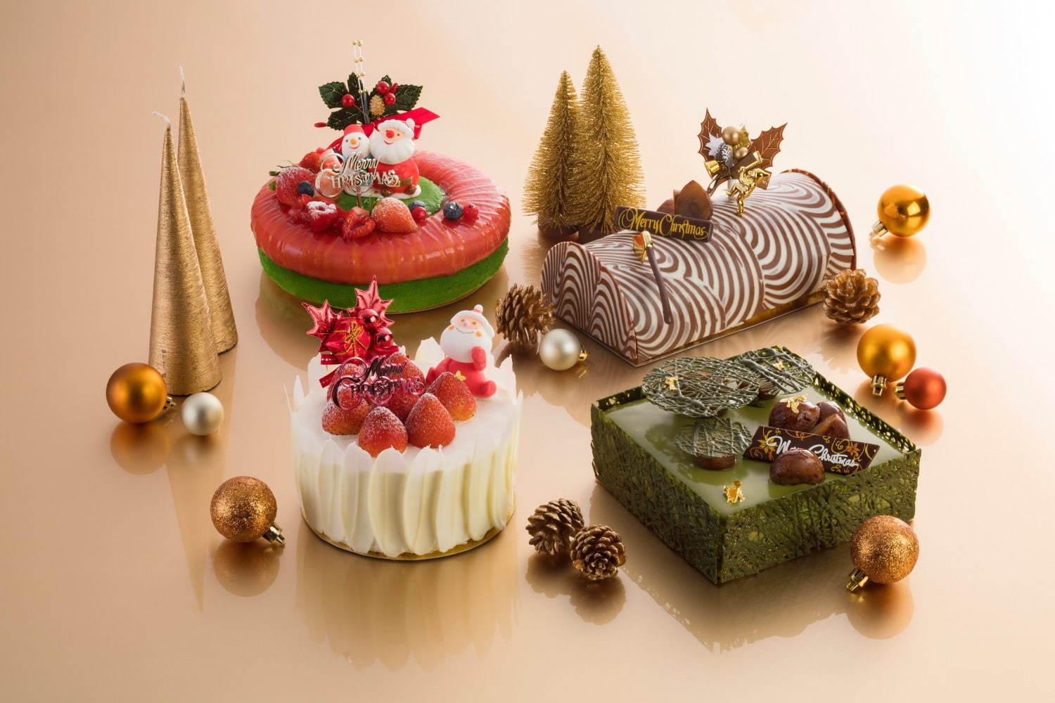 京都悠洛ホテル Mギャラリーのクリスマスケーキ 池に浮かぶ蓮 を表現した抹茶オペラなど ファッションプレス