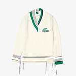 ラコステの新作ウェア - ワニの総柄シャツやアシンメトリーニット、チェック柄コートも｜写真3