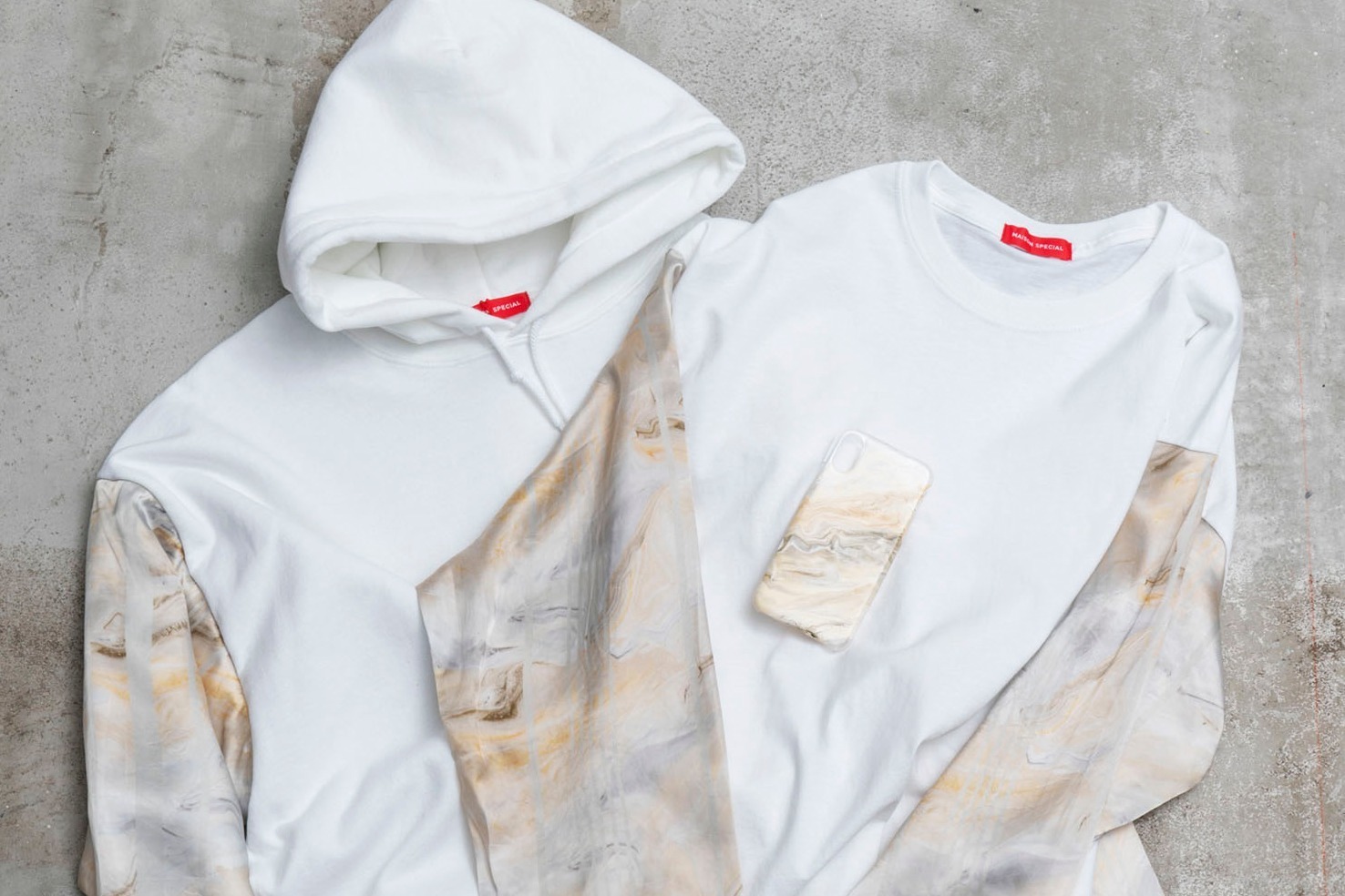 メゾンスペシャル×海前兄弟“ペインティング”を施したスウェット、ハンドペイントのiPhoneケースも