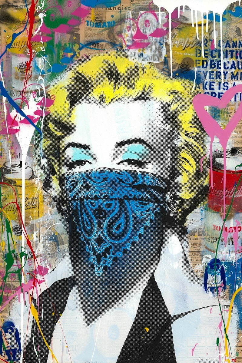 Marilyn Monroe , 2019 Silkscreen and Mixed Media on Paper