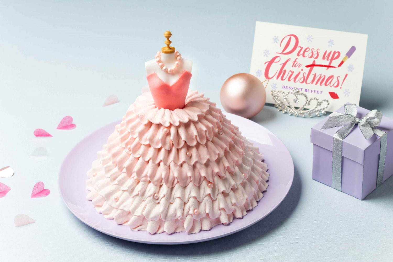 クリスマスの“ドレスアップ”デザートビュッフェがヒルトン東京ベイで、ドレスケーキやマニキュアムース|写真2