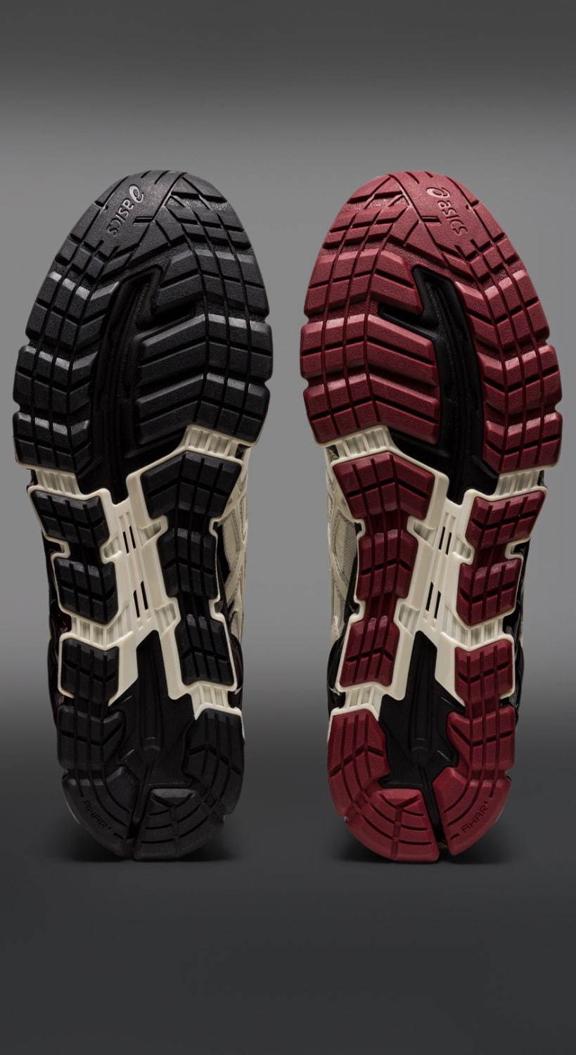 アシックス×GmbH、左右非対称のユニセックススニーカー「GEL 