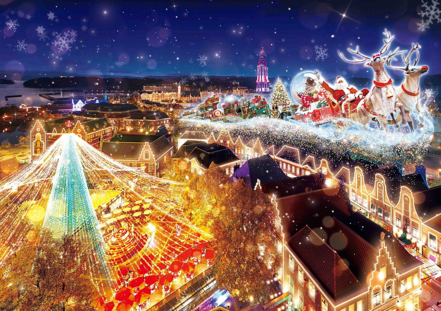 ハウステンボスで冬イルミネーション「光の王国」ベルギーの古都を再現したクリスマスタウンも｜写真2