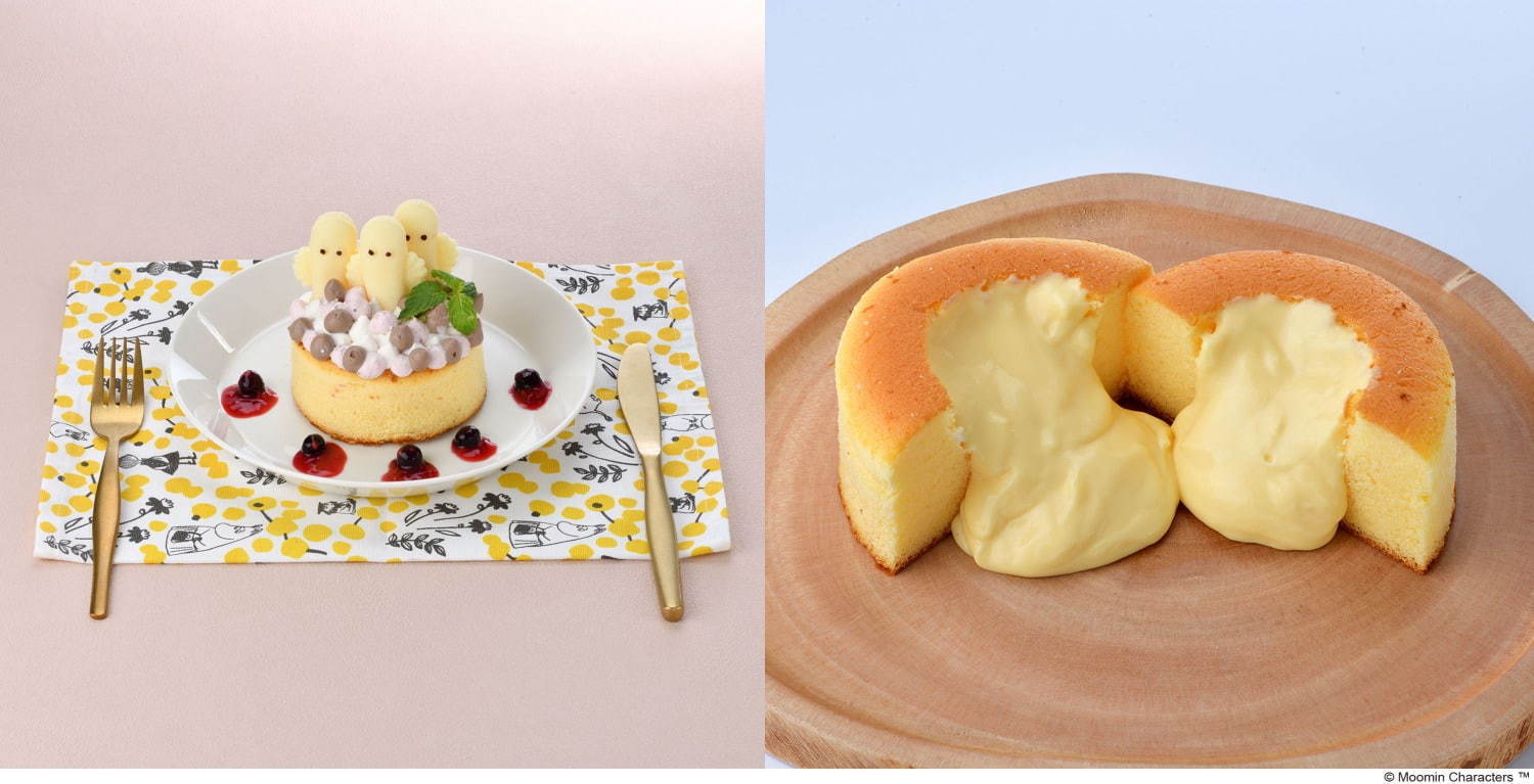 ムーミンカフェ新作パンケーキ もちもち食感の ニョロニョロ や リトルミイ をイメージしたクリーム ファッションプレス