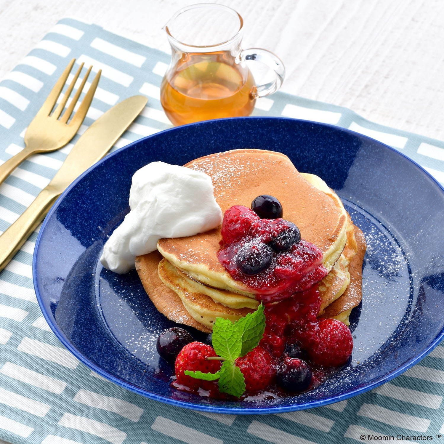 ムーミンカフェ新作パンケーキ、もちもち食感の“ニョロニョロ”や“リトルミイ”をイメージしたクリーム｜写真12