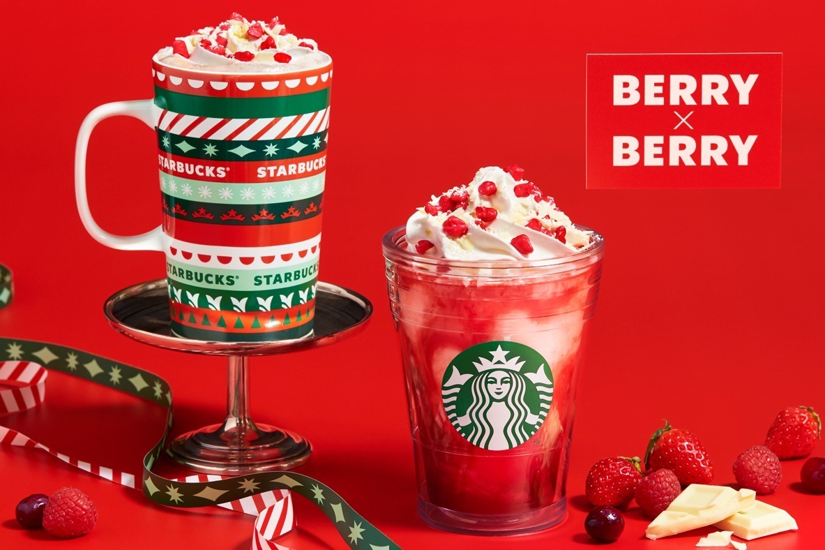 スターバックス ベリー ベリー レアチーズ フラペチーノ レアチーズ風味の真っ赤なクリスマスドリンク ファッションプレス