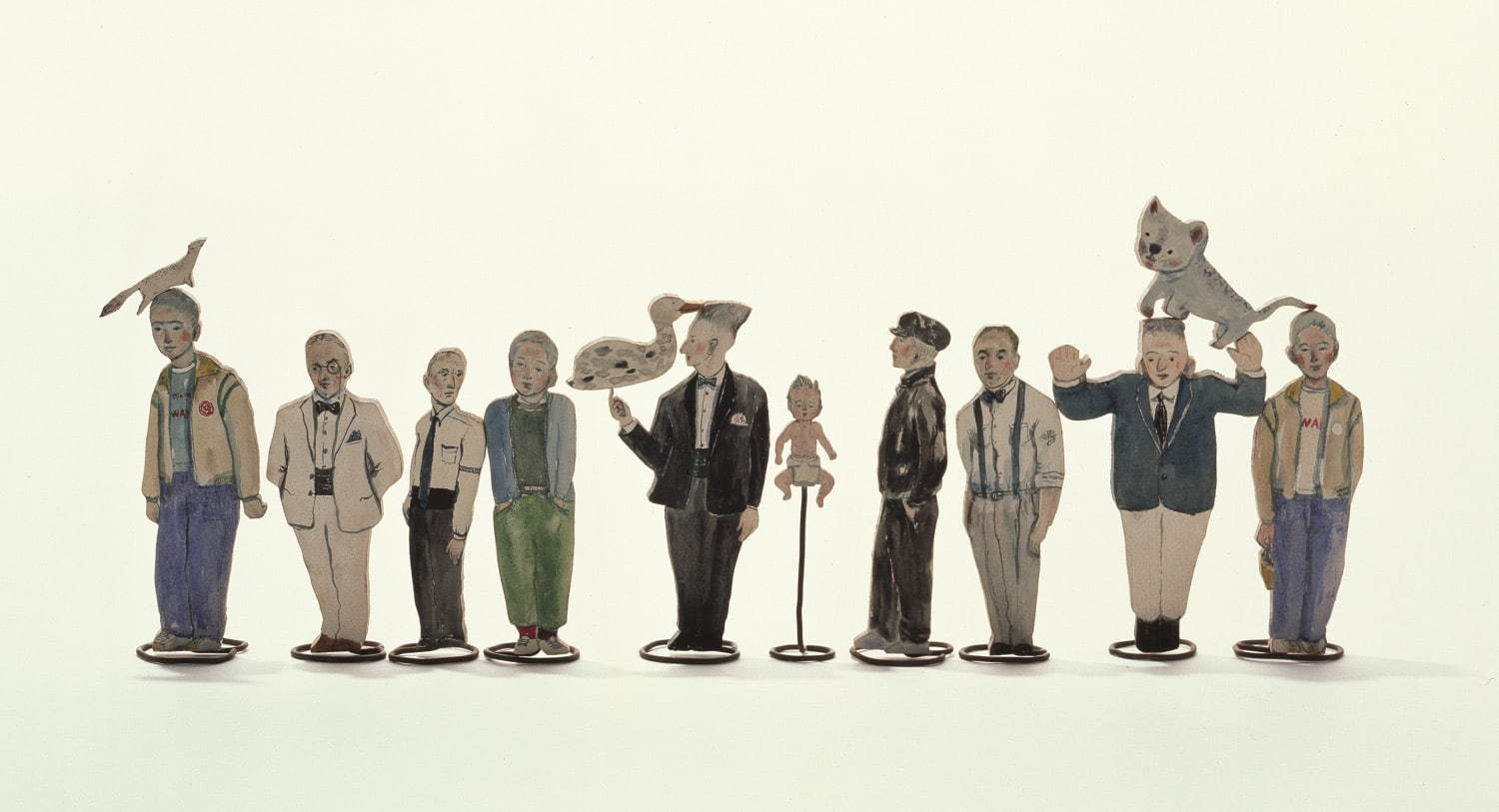 舟越桂《板きれの人形》1985年頃 楠、杉、針金 舟越械、舟越みも、末盛武彦、末盛春彦、その他蔵