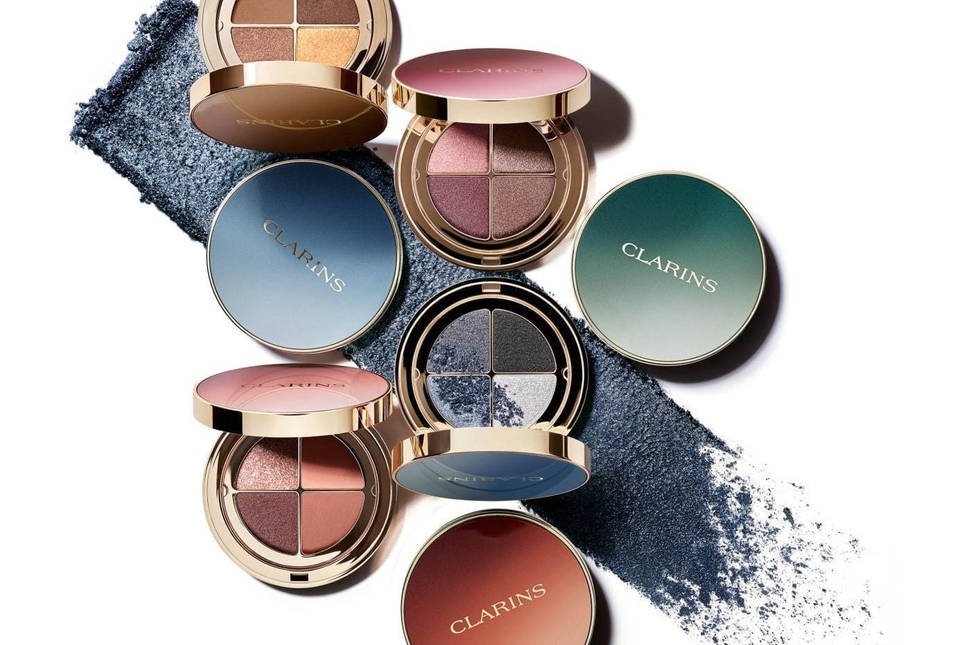 コッパー｜クラランス“高発色が長時間続く”新4色アイシャドウ、ブラウンシュガーやミッドナイトブルー