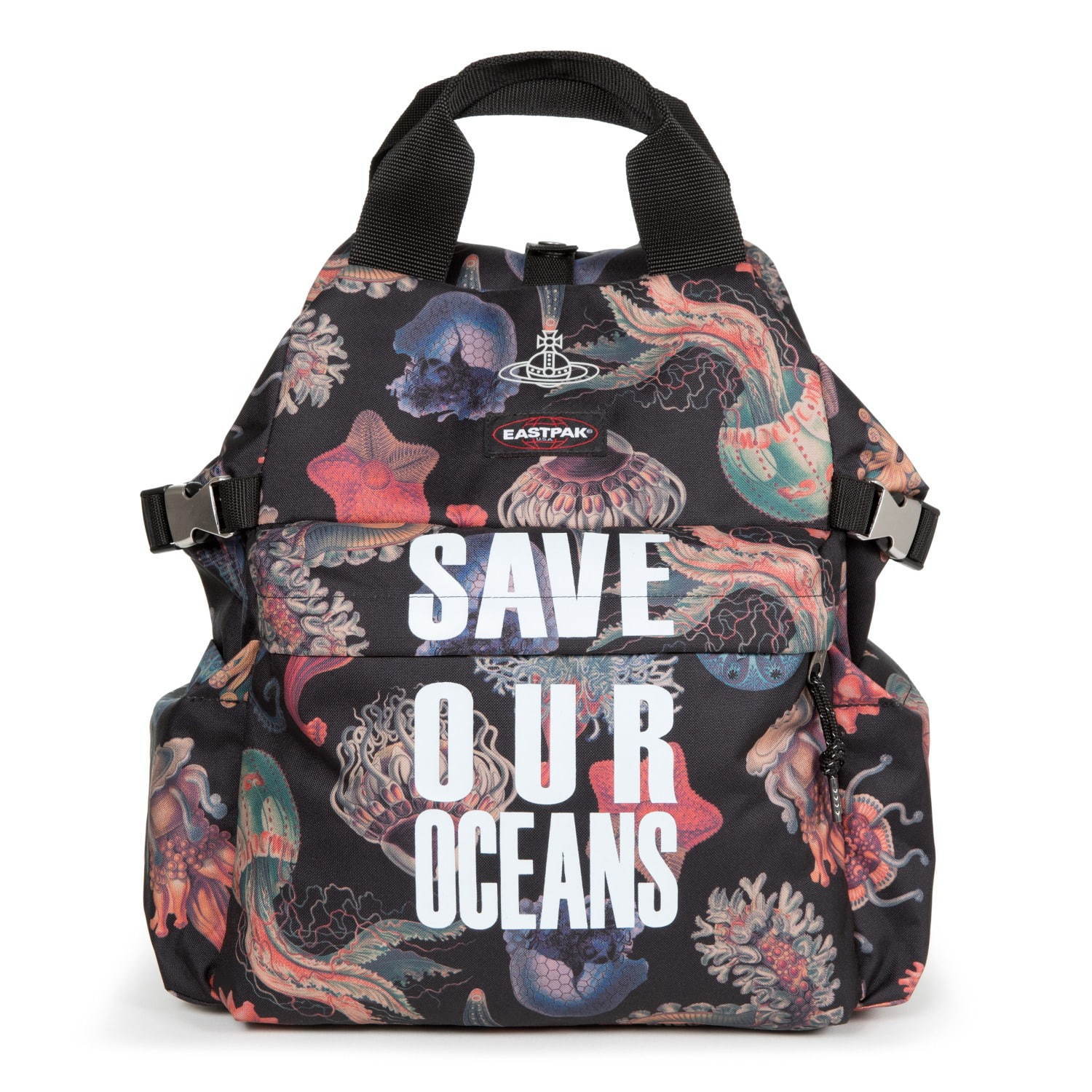 ヴィヴィアン・ウエストウッド×イーストパックのバッグ全5型、クラゲなど海洋生物の総柄で - ファッションプレス