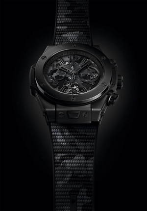 ウブロ×ヨウジヤマモト“オールブラック”の限定腕時計、カモフラージュ柄ダイヤル＆ストラップ｜写真2