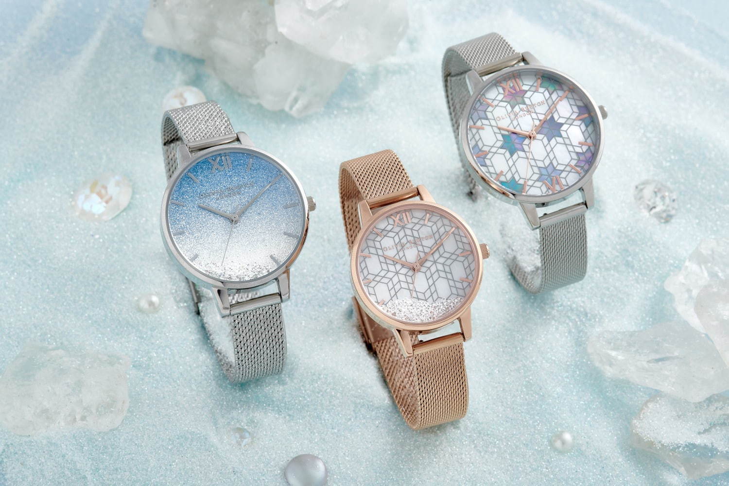 オリビア・バートンの新作腕時計「アイス クイーン」凍てつく湖の