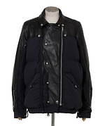 サカイ×アンダーカバーのカスタムレザーブルゾン - 定番ライダースを再構築、背面にグラフィック｜写真18