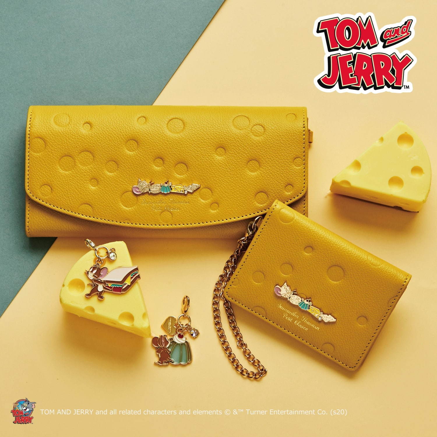 サマンサタバサプチチョイス「トムとジェリー」穴あきチーズの型押し長財布やレザー小物など - ファッションプレス