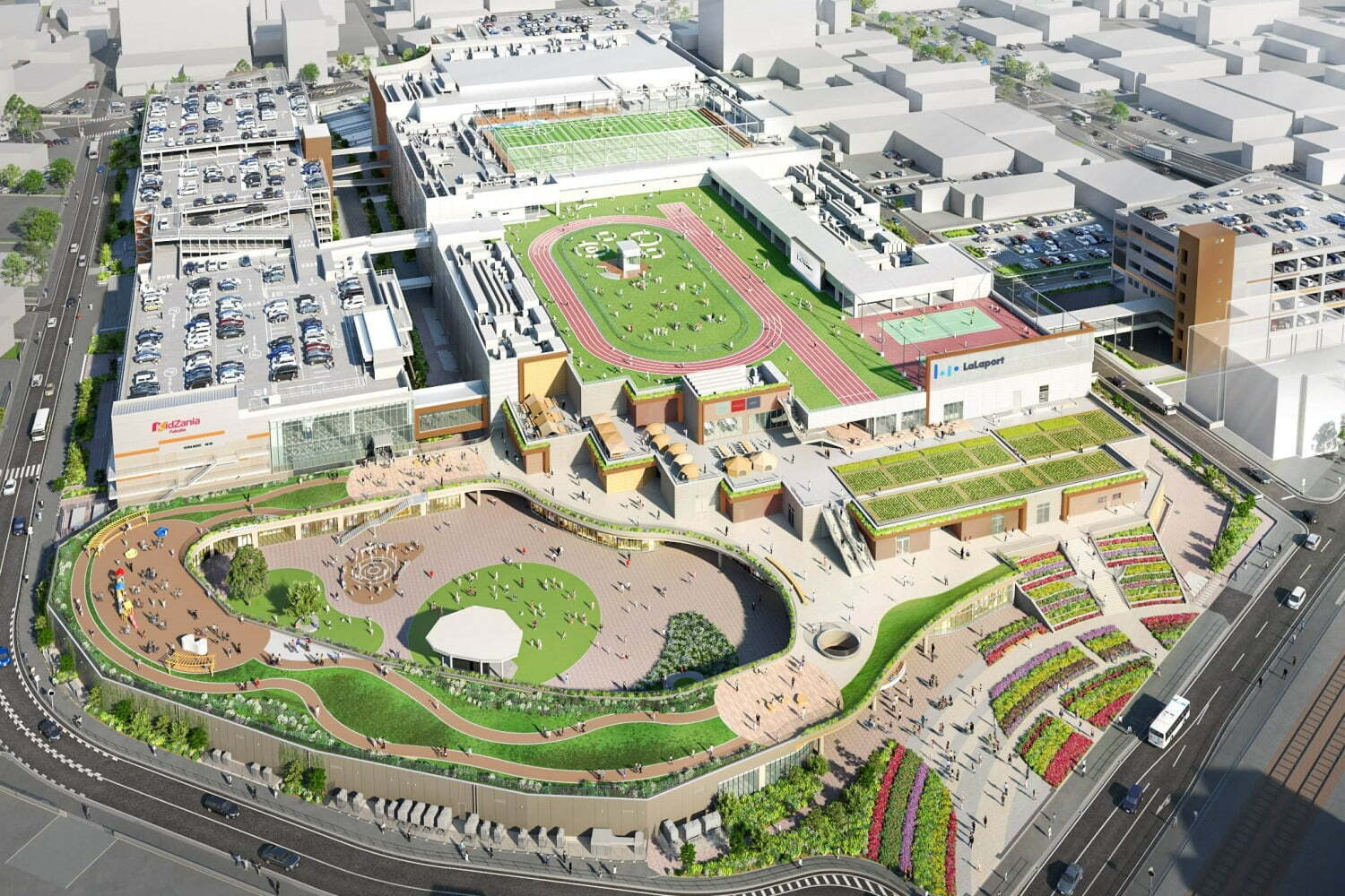 ららぽーと福岡 商業施設 スポーツ広場擁する大型公園 キッザニア おもちゃ美術館が九州初進出 ファッションプレス