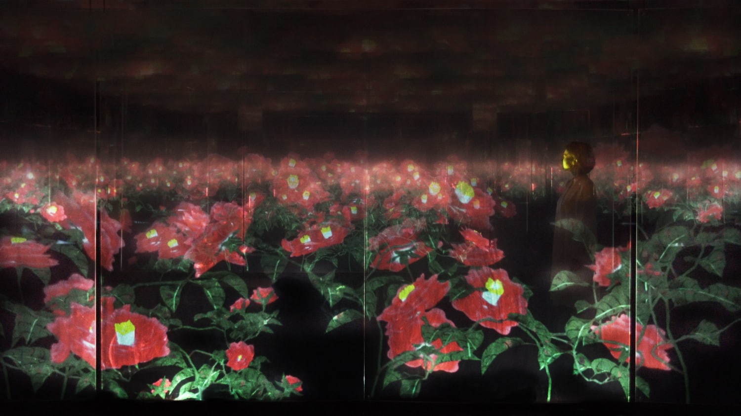 積層された空間に咲く花々(1月・椿)