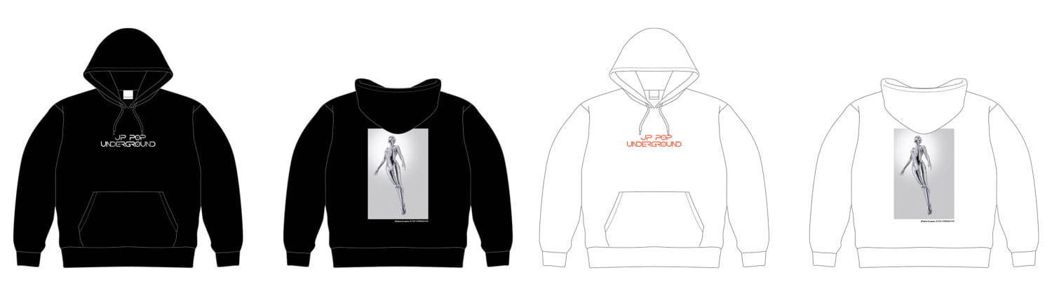 『Hajime Sorayama JPU HOODIE』
8,800円(税込)
全2色(White/Black)
サイズ：M L XL