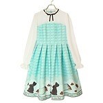 エミリーテンプルキュート“チョコレート”柄ワンピース、ミントやミルクの板チョコテキスタイル｜写真13