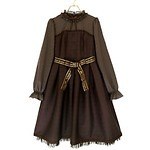 エミリーテンプルキュート“チョコレート”柄ワンピース、ミントやミルクの板チョコテキスタイル｜写真1