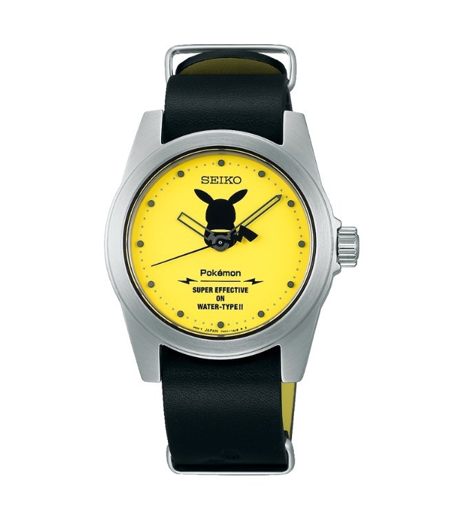 セイコー＆ポケモンの限定腕時計、ピカチュウを配したダイヤル