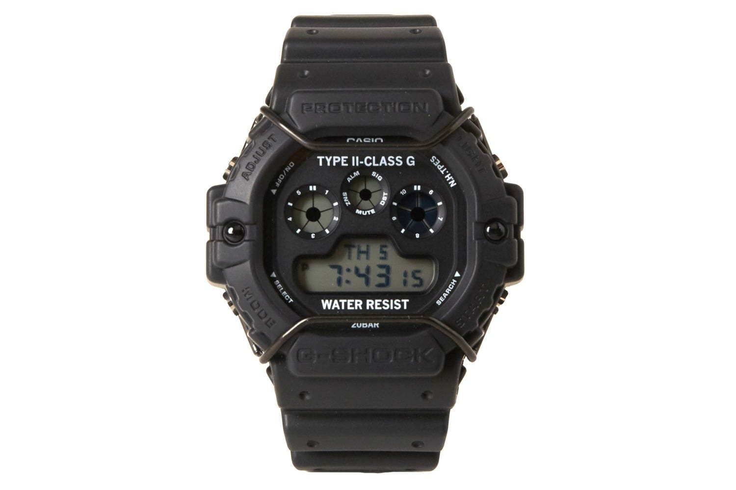 N.ハリウッド × G-SHOCKのコラボ腕時計、マットなオールブラックの「DW