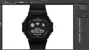 N.ハリウッド × G-SHOCKのコラボ腕時計、マットなオールブラック