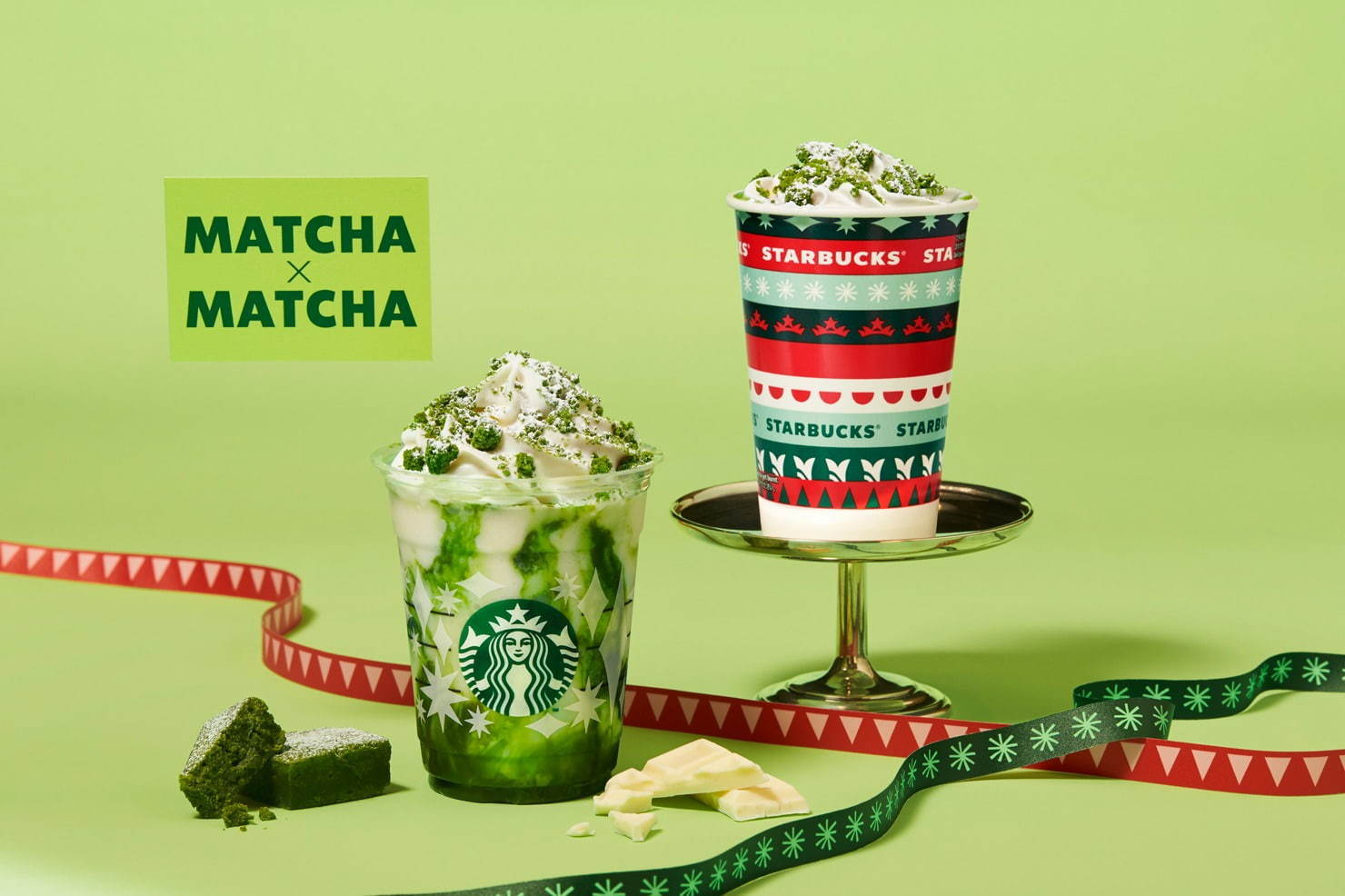 スターバックス(Starbucks) 抹茶×抹茶 ホワイト チョコレート フラペチーノ｜写真1