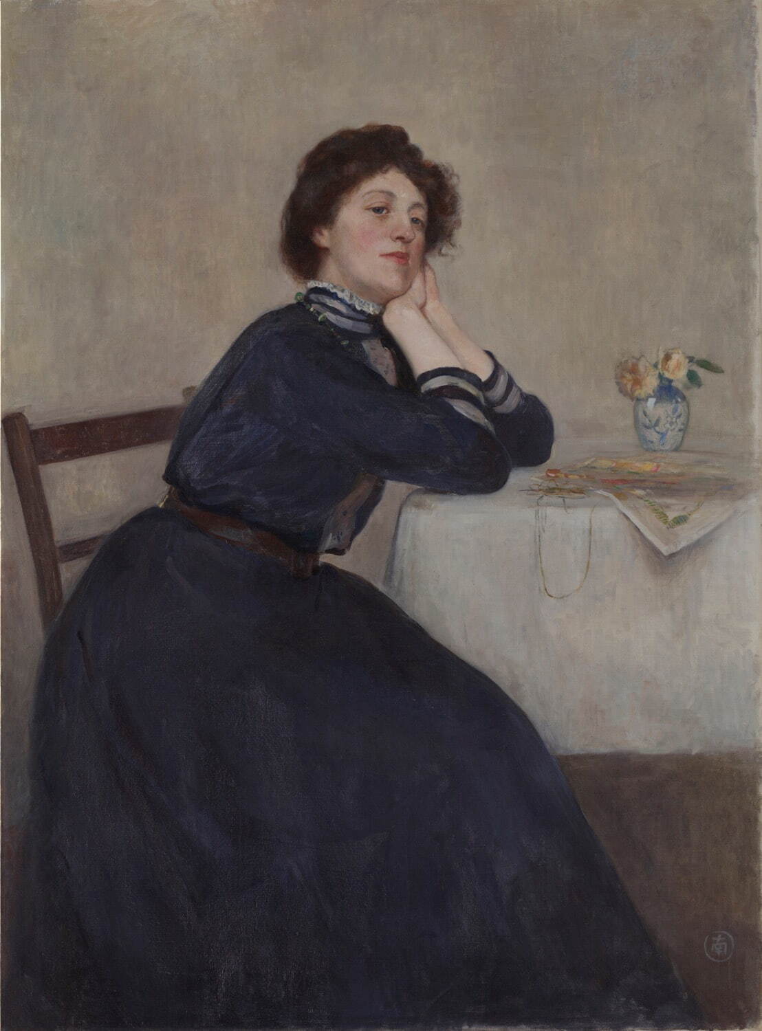 《坐せる女》1908年 広島県立美術館