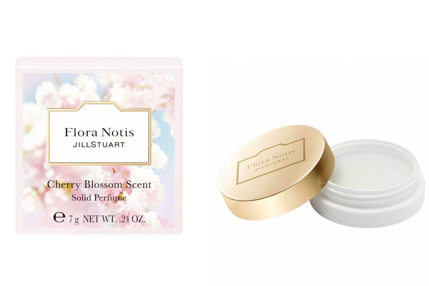 フローラノーティス ジルスチュアート“桜の香り”の練り香水、ハンドクリーム入りセットも