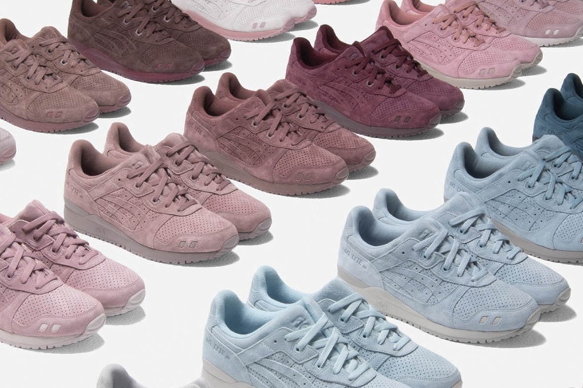 KITHロニー・ファイグ×アシックスのスニーカー「ゲルライト スリー」鮮やかな“30色”展開