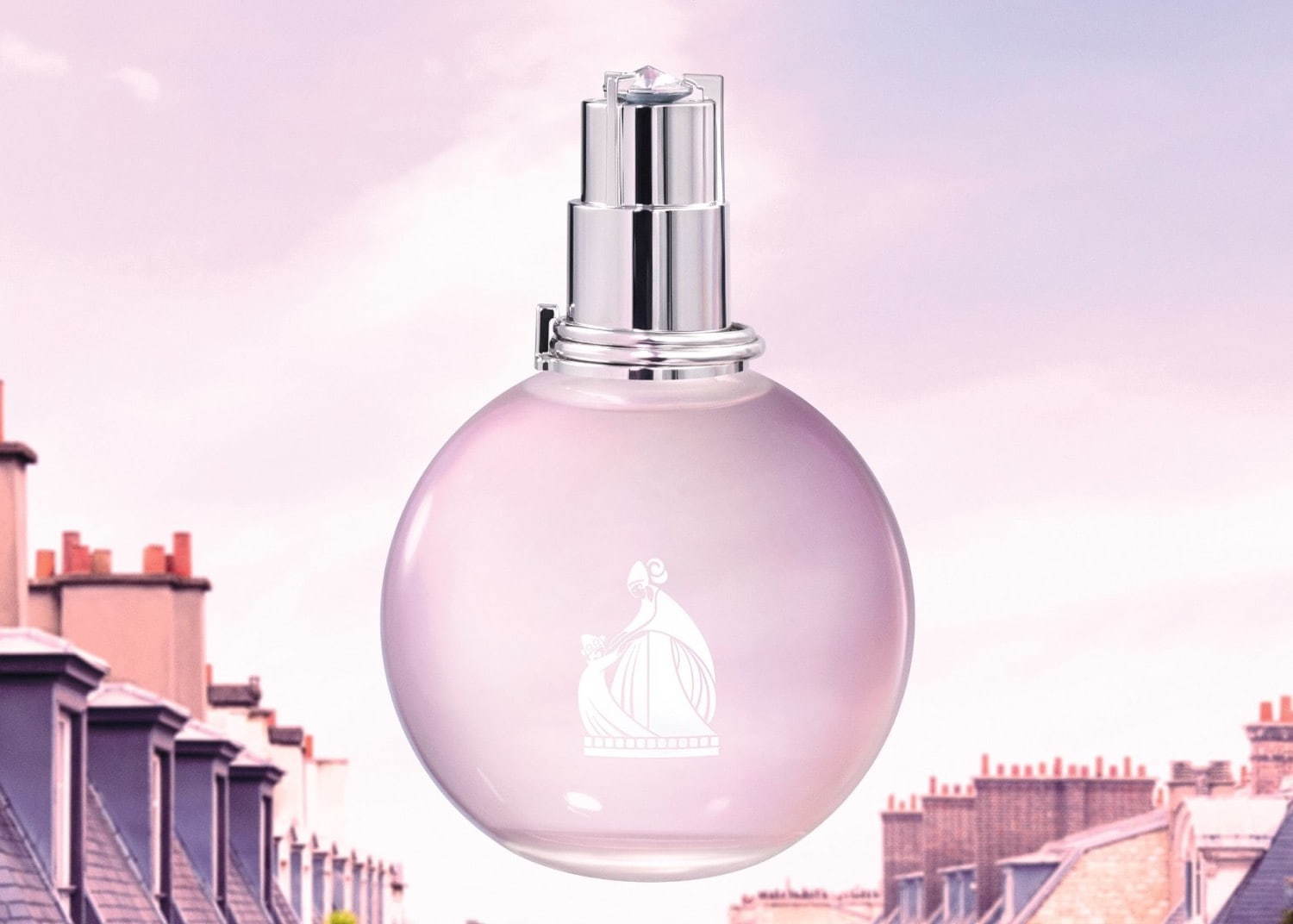 ランバンの香水 エクラ ドゥ アルページュ 新作 ピンクサテンドレスイメージのボトル ファッションプレス