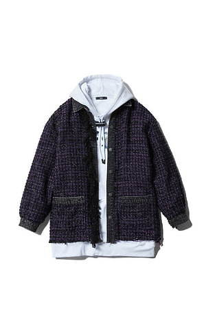 ディーゼルのクリスマス、鮮やかなペイントのデニムジャケット＆ベルベット風デニムスカート｜写真9