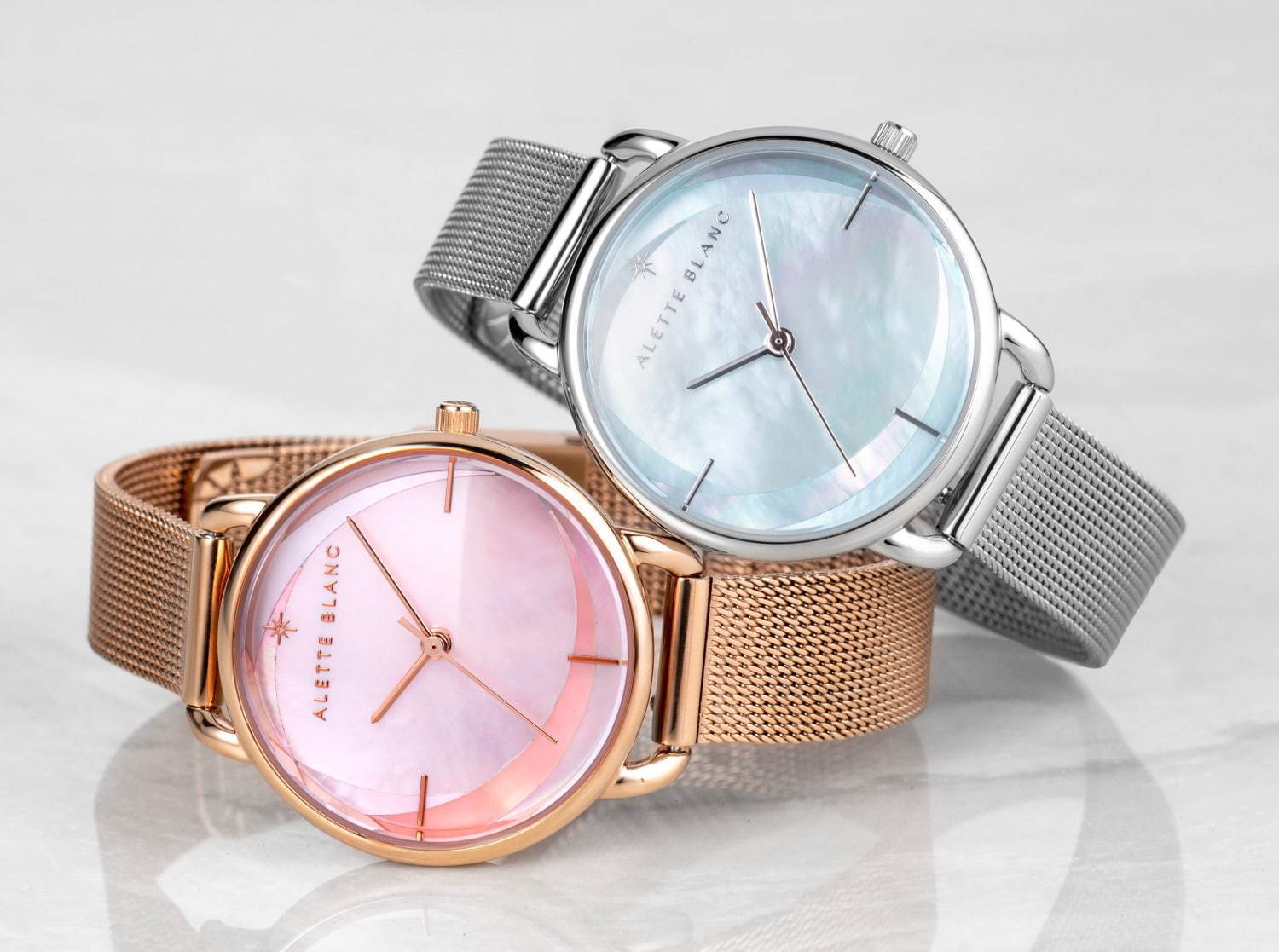 アレットブランの新作腕時計「ブリーズ コレクション」3色パールで“そよかぜ”を表現 コピー