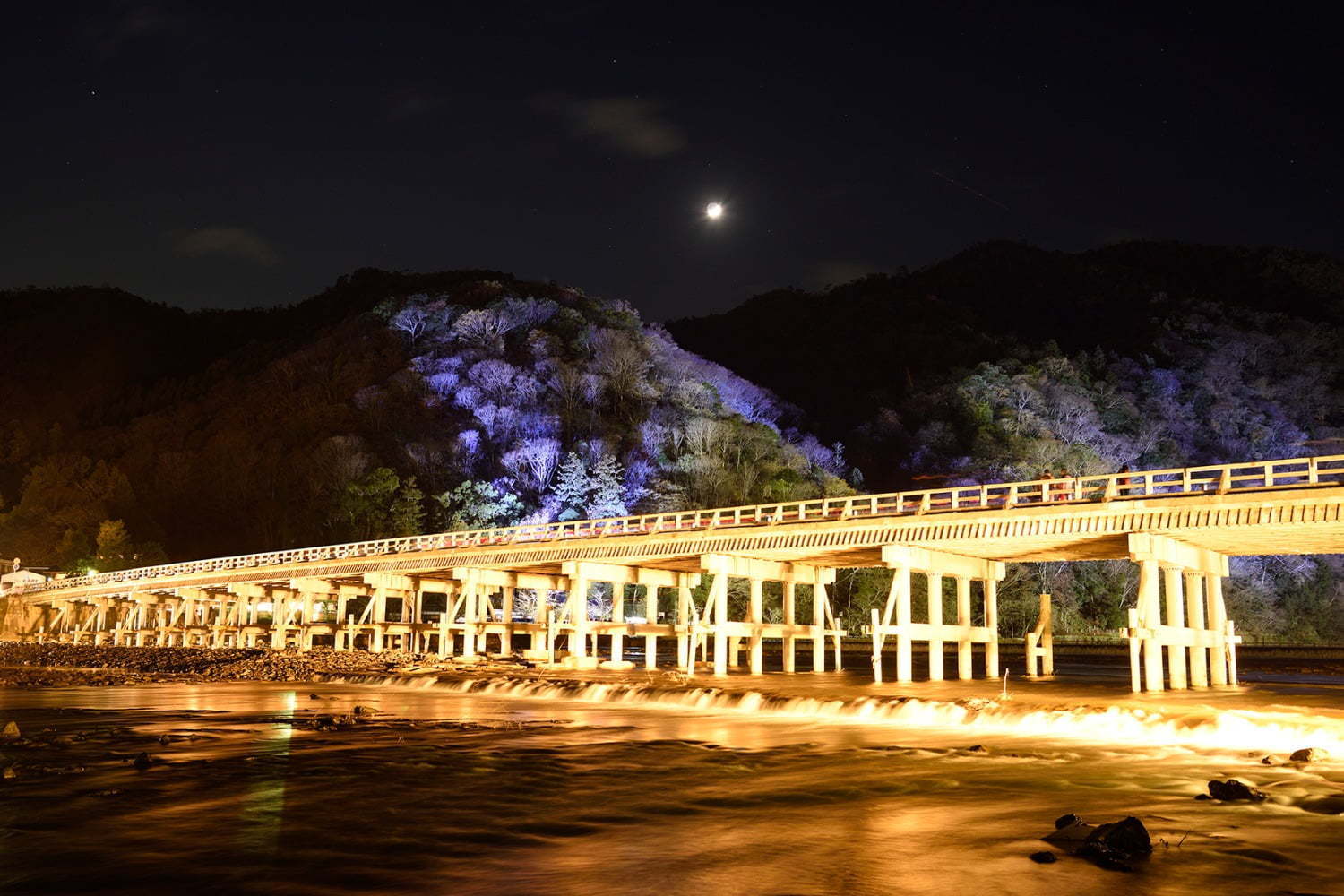 京都 嵐山花灯路 渡月橋ライトアップや情緒あふれる散策路 灯りと花の路 ファッションプレス